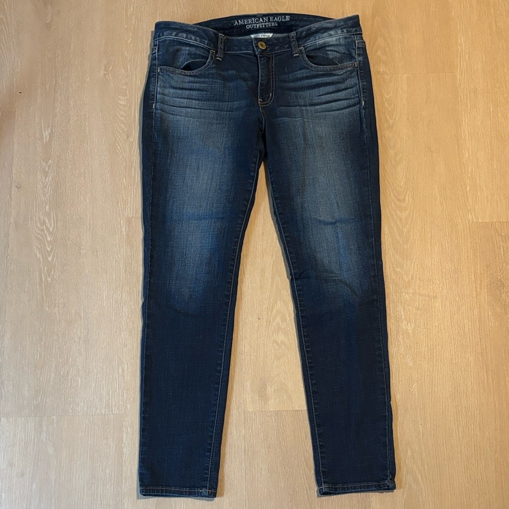 American Eagle Outfitters Dark Blue Jeggings - Stretch Denim Skinny Jeans